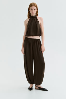 Pantal?n de sat?n con perneras globo - H&m фото 2