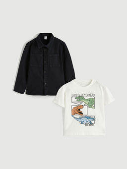 Erkek ?ocuk Gabardin G?mlek ve Ti??rt