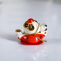 Сувенир керамика Манэки-нэко в головном уборе, на коврике набор 5 шт 4,2х5,2х3,5 см - Simaland фото 4