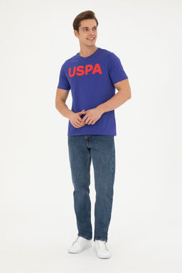 Мужская синяя базовая футболка - U.s. polo assn фото 4