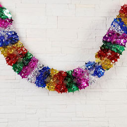 Растяжка «Пятиконечные звёзды по кругу» d=22 см, 200 см