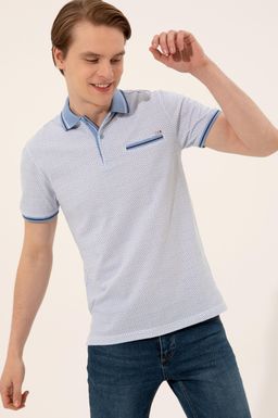 Мужская темно-синяя футболка с воротником поло - U.s. polo assn фото 3