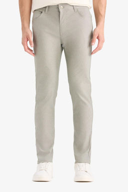 Slim Fit Yazl_k Chino Kanvas Dokulu Pantolon - Defacto фото 4