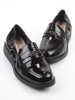 03-DEB103-3 BLACK Лоферы женские (натуральная кожа)