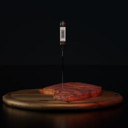 Цена за 2 шт. Термометр (термощуп) кухонный Доляна, электронный, на батарейках, чёрный фото 8