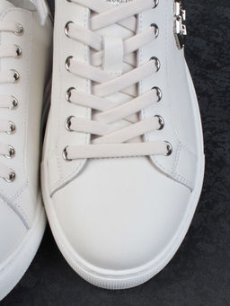 03-P255-2 WHITE Полуботинки спортивные мужские (натуральная кожа)