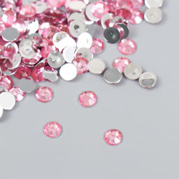 Цена за 2 шт. Декор для творчества в бутылочке Стразы. Светло-розовый набор 500 шт d=0,5 см 7х2х2 см - Арт узор фото 2