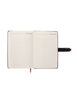 Ежедневник недатированный А5, с хлястиком, 112 листов в линейку, пвх, черный - Simaland фото 10