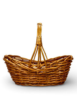 Корзина плетёная для хранения, лоза, коричневая, набор 3 шт.