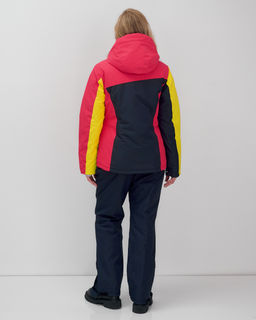 Горнолыжный костюм женский зимний темно-синего цвета 02803TS