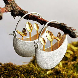 Серьги с замком кольцо арт. 13 3996 (id 273724)