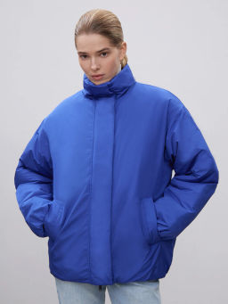 Куртка с воротником стойка N059/ultramarin - Emka фото 4
