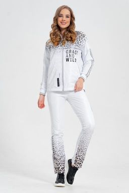 Толстовка из футера комбинированного с принтованной плащевой тканью - А+б коллекция фото 2