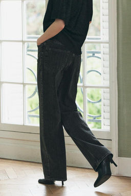 ZW COLLECTION STRAIGHT-LEG MID-RISE JEANS - Zara фото 3