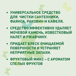GARDENICA Чистящее средство для сантехники Фруктовый микс, 750мл  фото 4