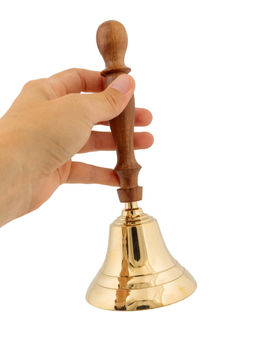 Колокольчик с дер. ручкой SMALL полиш № Кл4001/1/1 - Ганг фото 4