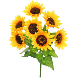 Искусственные цветы "Подсолнухи" 34см 7 цветков
