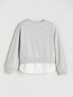 Bisiklet Yaka K?z ?ocuk Sweatshirt