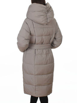 A625 GRAY/BEIGE Пальто зимнее женское (200 гр. био-пух)