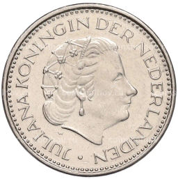 Монета 1 гульден 1980 года Нидерланды