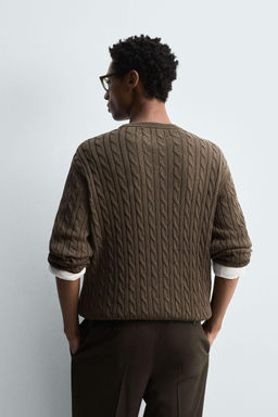COTTON-HEMP TEXTURED SWEATER - Zara фото 3