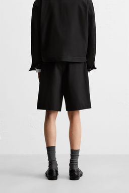 PLEATED RELAXED FIT BERMUDA SHORTS - Zara фото 3
