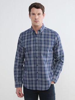 Regular Fit Ekose Gabardin Erkek G?mlek