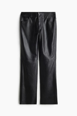 Pantalon tobillero de piel - H&m фото 4