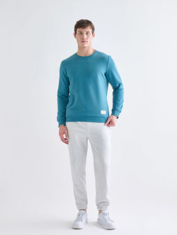 Bisiklet Yaka Erkek Sweatshirt
