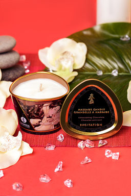 Массажное аромамасло в виде свечи Shunga Возбуждение.Пьянящий шоколад(Excitation.Chocolate), 170мл