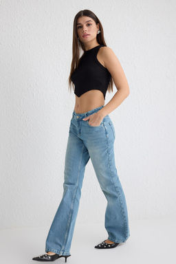 Mavi Dusuk Bel Flare Jeans TWOSS25JE00189 - Trendyolmilla фото 3