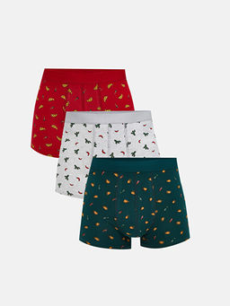 Standart Kal?p Pamuklu Esnek Erkek Boxer 3l?