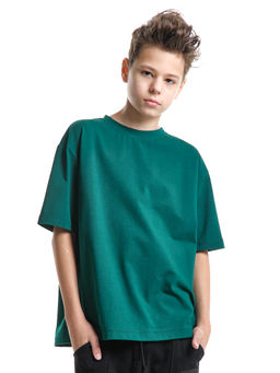 Футболка фисташковая детская хлопок подросткам 22-7627 фисташковый - Mini maxi фото 11