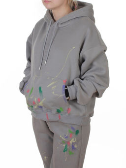 005 GRAY Костюм спортивный зимний женский (95% хлопок, 5% полиэстер)