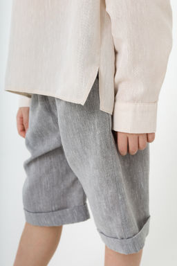 Рубашка в полоску Лен, черная - Inzibe фото 38