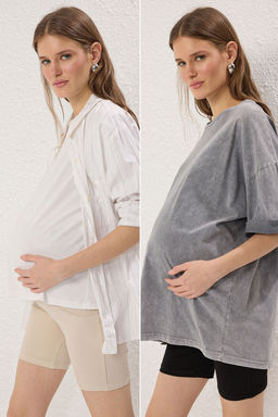 Siyah-Ten Kar?n Panelli Hamile Tayt TBBSS25BV00003