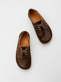 Босоногие туфли 188.natabr.Коричневый джангл+коричневая замша