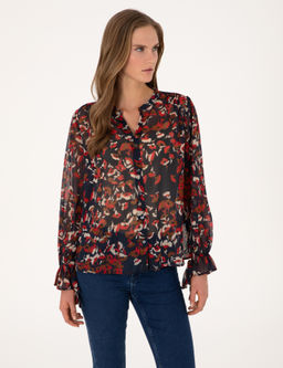 Lacivert Comfort Fit Bluz
