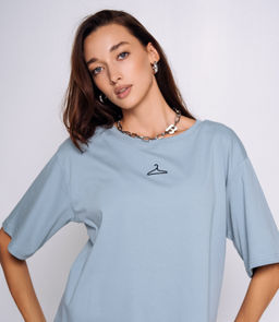 Футболка #КТ202 (3), серо-голубой