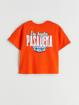 Bisiklet Yaka Bask?l? Erkek ?ocuk Ti??rt