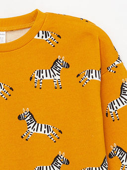 Bisiklet Yaka Bask?l? Erkek Bebek Sweatshirt - Waikiki фото 2