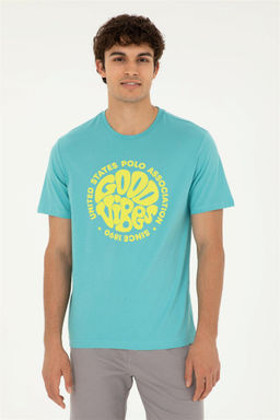 Мужская мятная футболка Неожиданная скидка в корзине