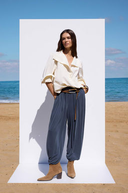 More Sustainable Antrasit Modal Icerikli Havuc/Salvar Orme Pantolon TWOSS24PL00094