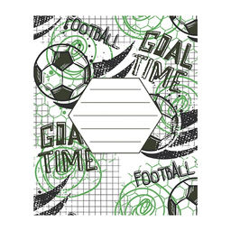 Цена за 20 шт. Тетрадь 12 листов в косую линию Calligrata "Футбол", обложка мелованный картон, ВД-лак, блок офсет, белизна 95%, МИКС