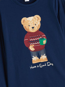 Ay? Teddy Bask?l? Erkek ?ocuk Pijama Tak?m? Aile Kombini