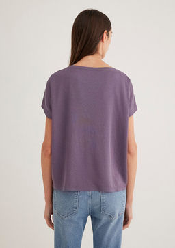 Lux Touch TENCEL TM Mor Modal Basic Tisort - Mavi фото 5