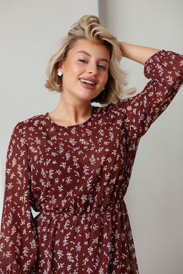 Платье МП-23 цветы на бордо - Took a look фото 4