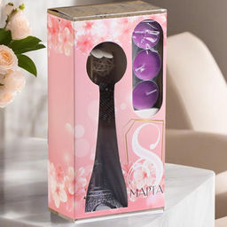 Набор подарочный «Париж» (диффузор и свечи) лаванда, «Богатство Аромата» 8 марта