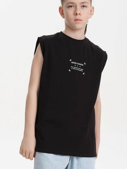 PELICAN, майка для мальчиков, Черный