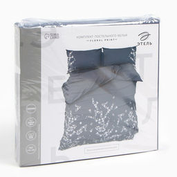 Постельное бельё Этель 2 сп Floral print, 175х215 см, 200х220 см, 50х70 см -2 шт, поплин  фото 12